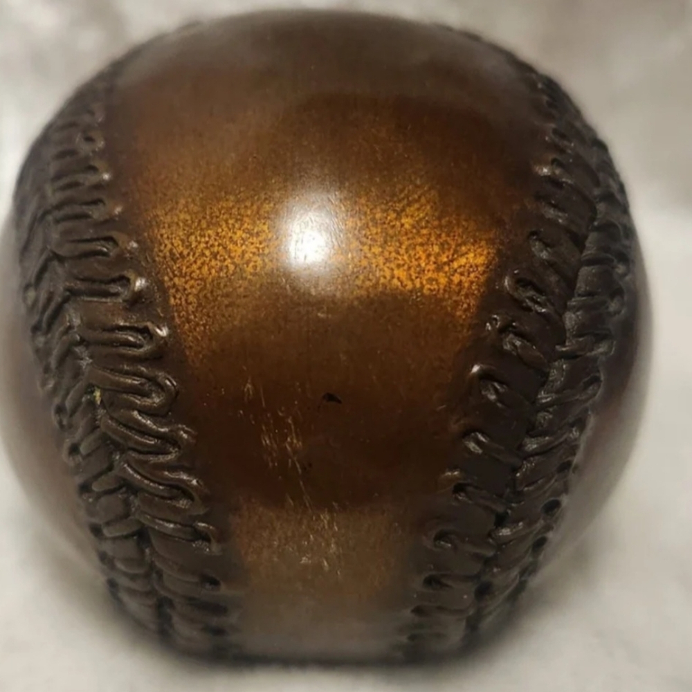 Solid bronze baseball